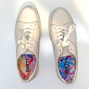 Born white leather sneakers.